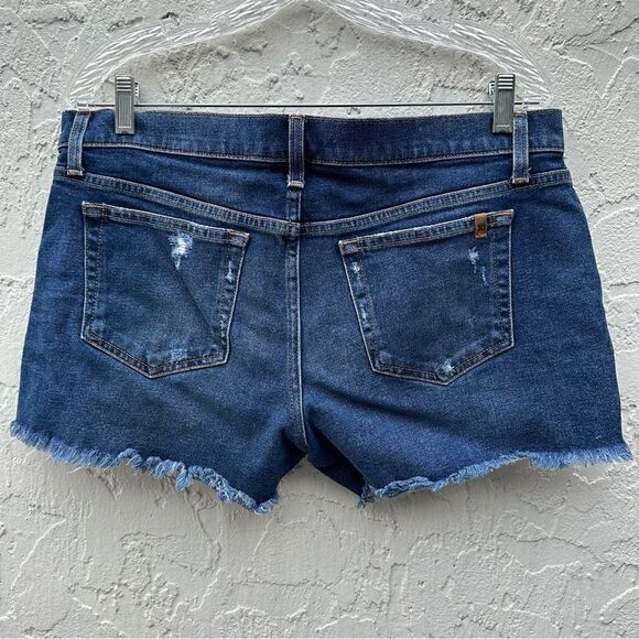 JOES Blythe Cut Off Jeans Women’s Size 31 Raw Fray Hem Distressed Dark Wash - Picture 3 of 10